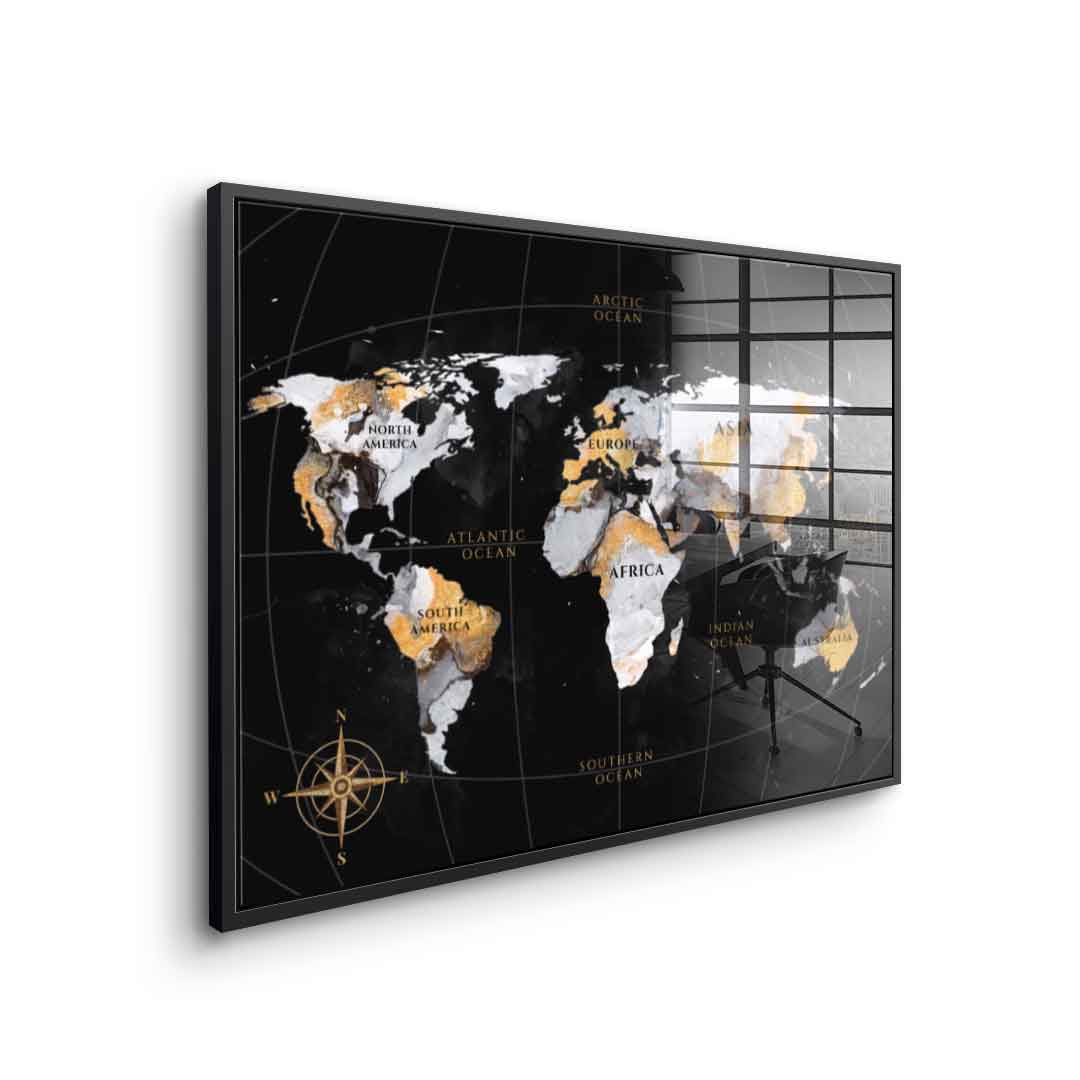 DOTCOMCANVAS 24K Feingold Bild Abstract Country Collection - 24K Feingold