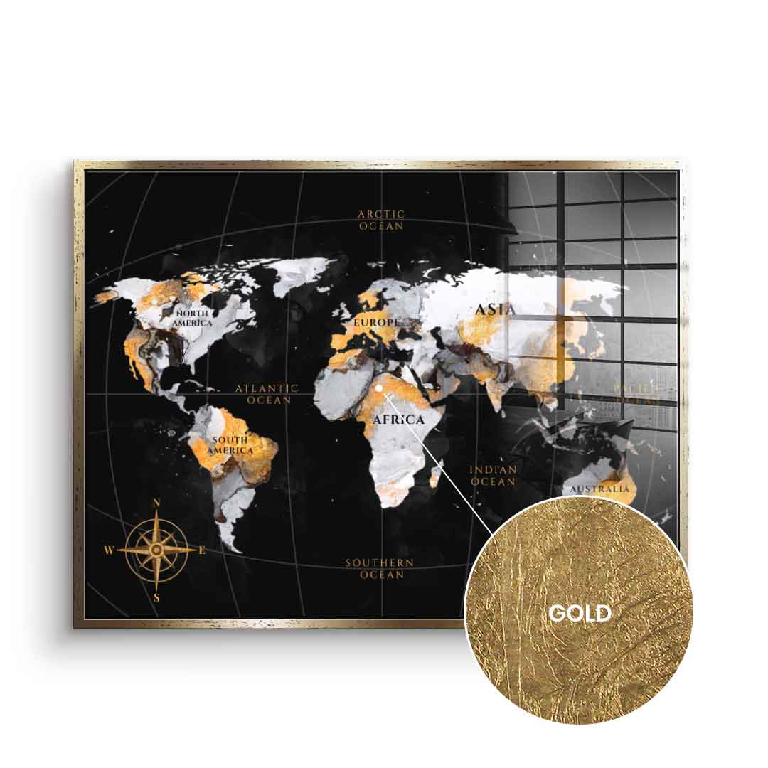 DOTCOMCANVAS 24K Feingold Bild Abstract Country Collection - 24K Feingold