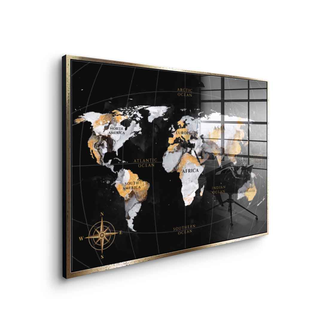 DOTCOMCANVAS 24K Feingold Bild Abstract Country Collection - 24K Feingold