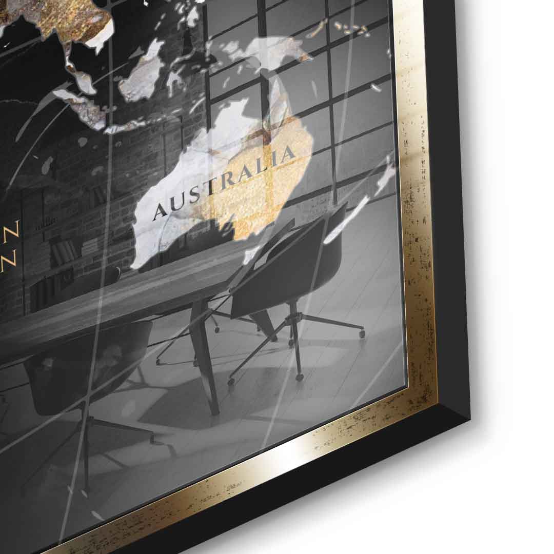 DOTCOMCANVAS 24K Feingold Bild Abstract Country Collection - 24K Feingold