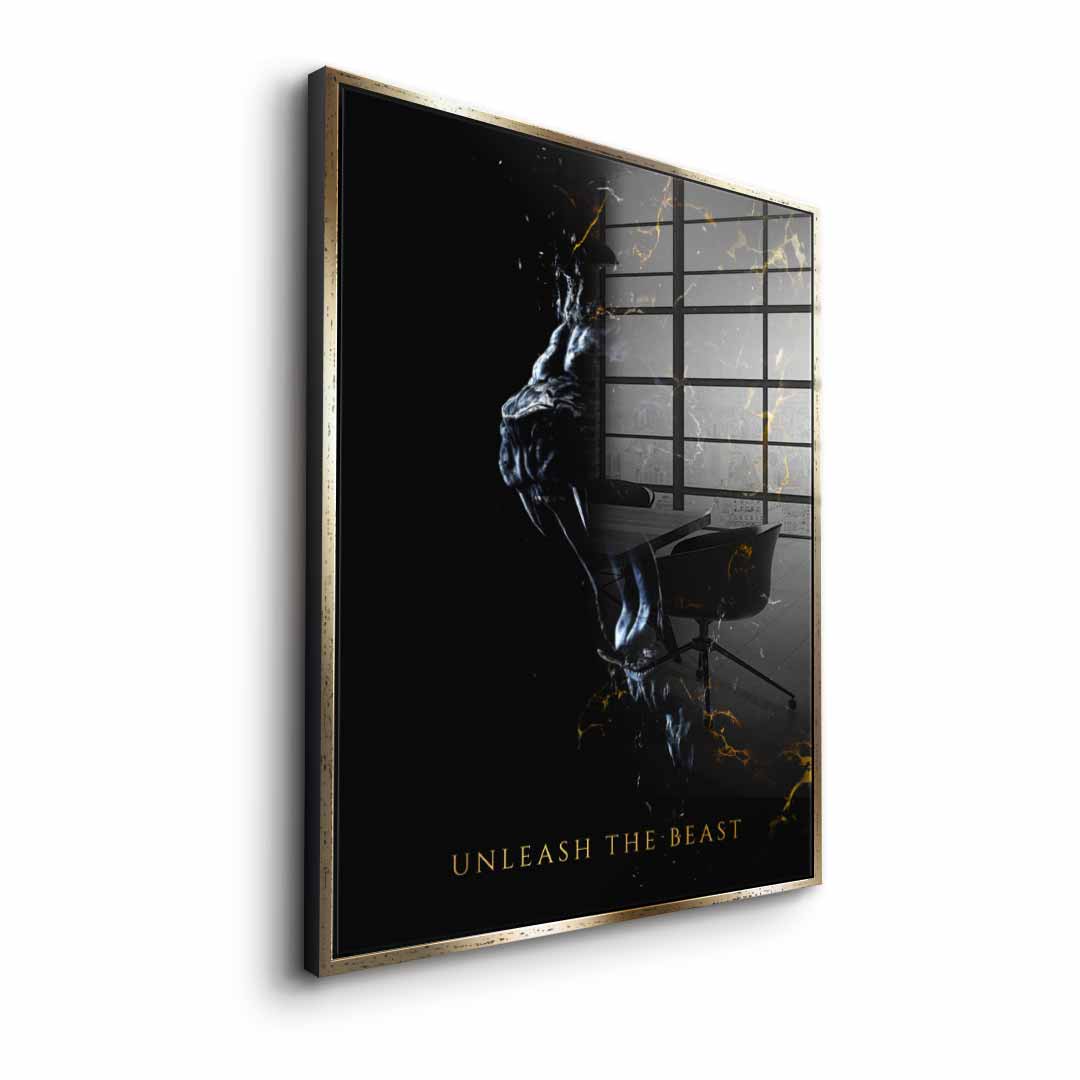 DOTCOMCANVAS 24K Feingold Bild Abstract Lion - 24K Feingold
