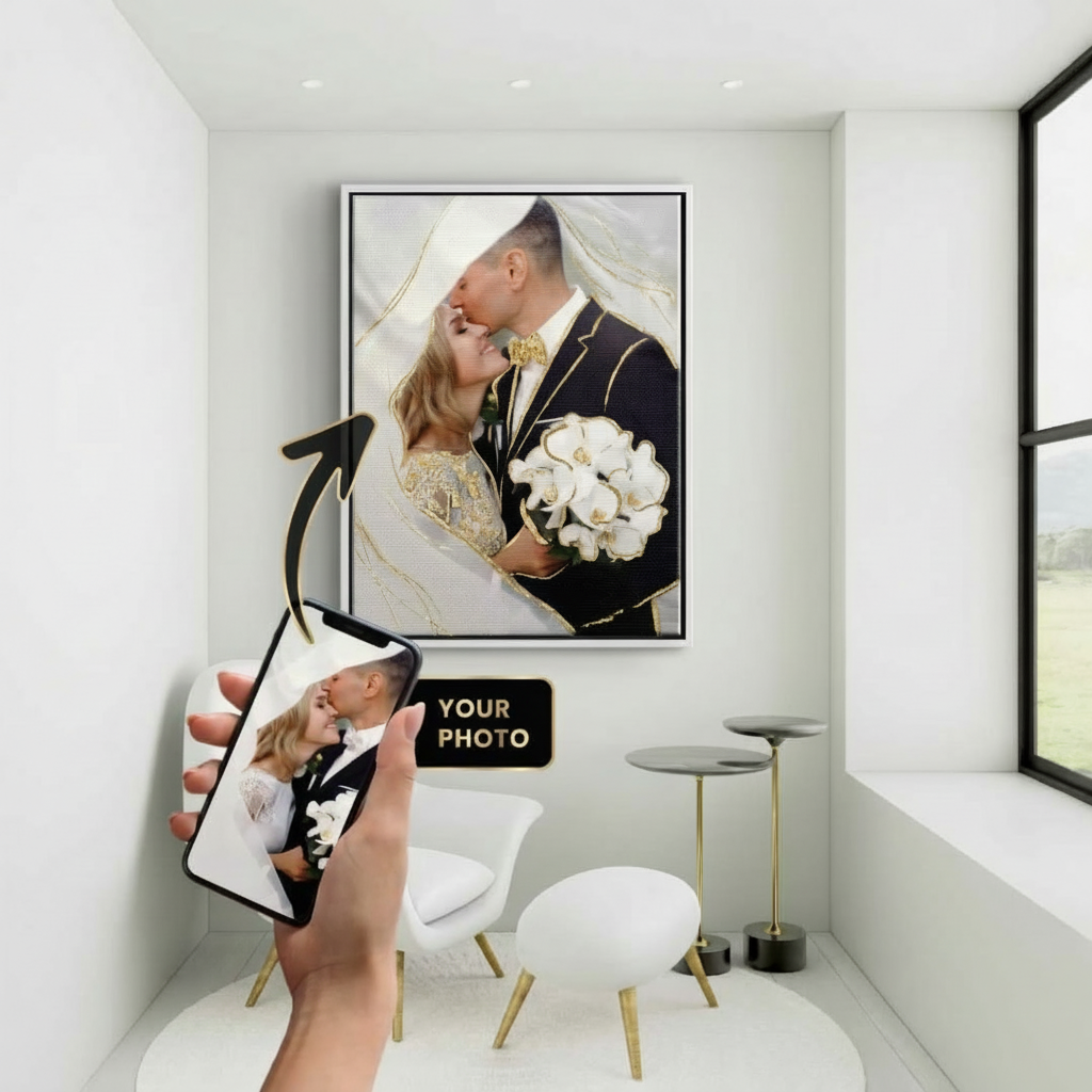 DOTCOMCANVAS 24K Feingold Bild Dein eigenes Foto - 24K Feingold