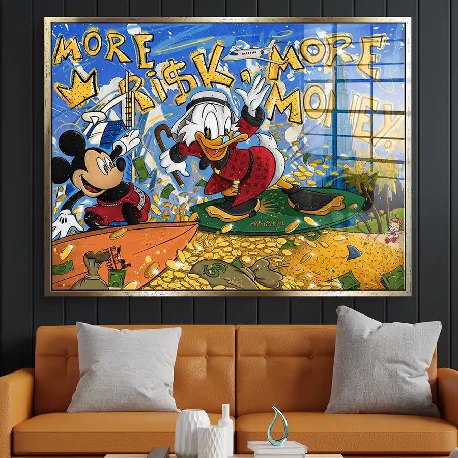 DOTCOMCANVAS 24K Feingold Bild Surfing in Dubai - 24K Feingold