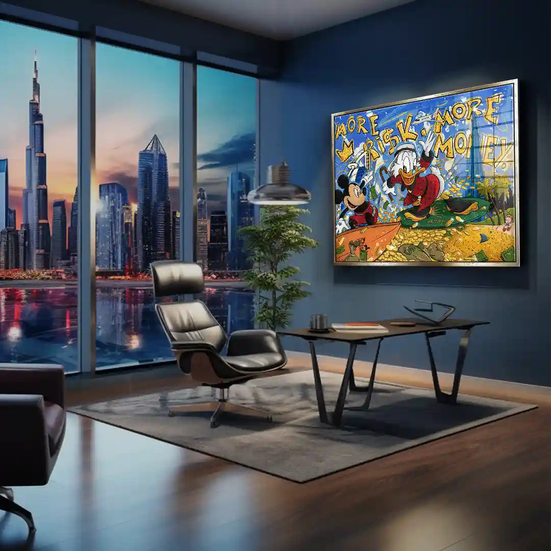 DOTCOMCANVAS 24K Feingold Bild Surfing in Dubai - 24K Feingold