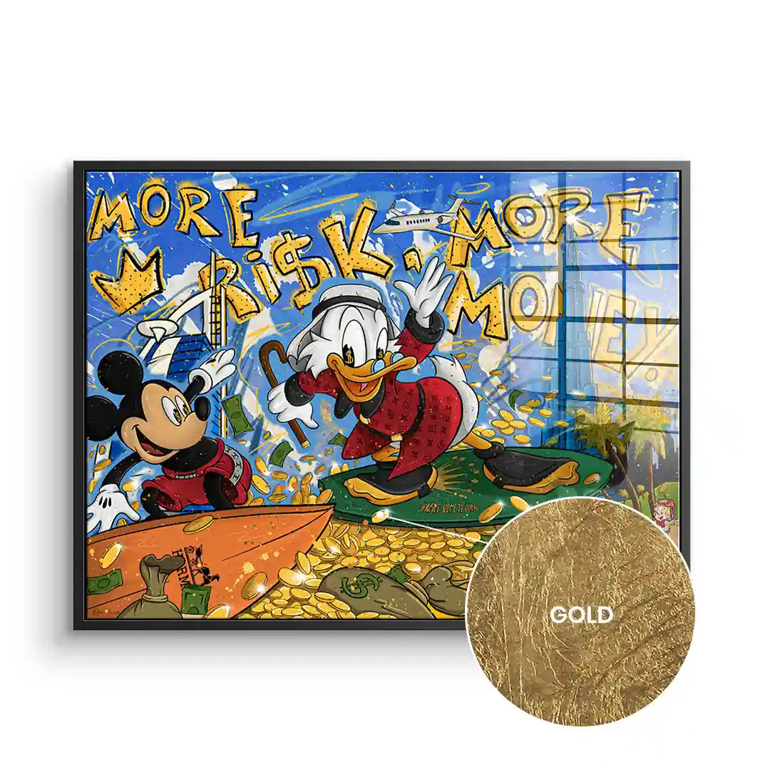 DOTCOMCANVAS 24K Feingold Bild Surfing in Dubai - 24K Feingold