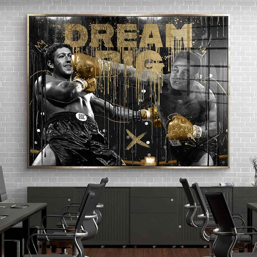 DOTCOMCANVAS 24K Feingold Bild Billionaire Fight - 24K Feingold