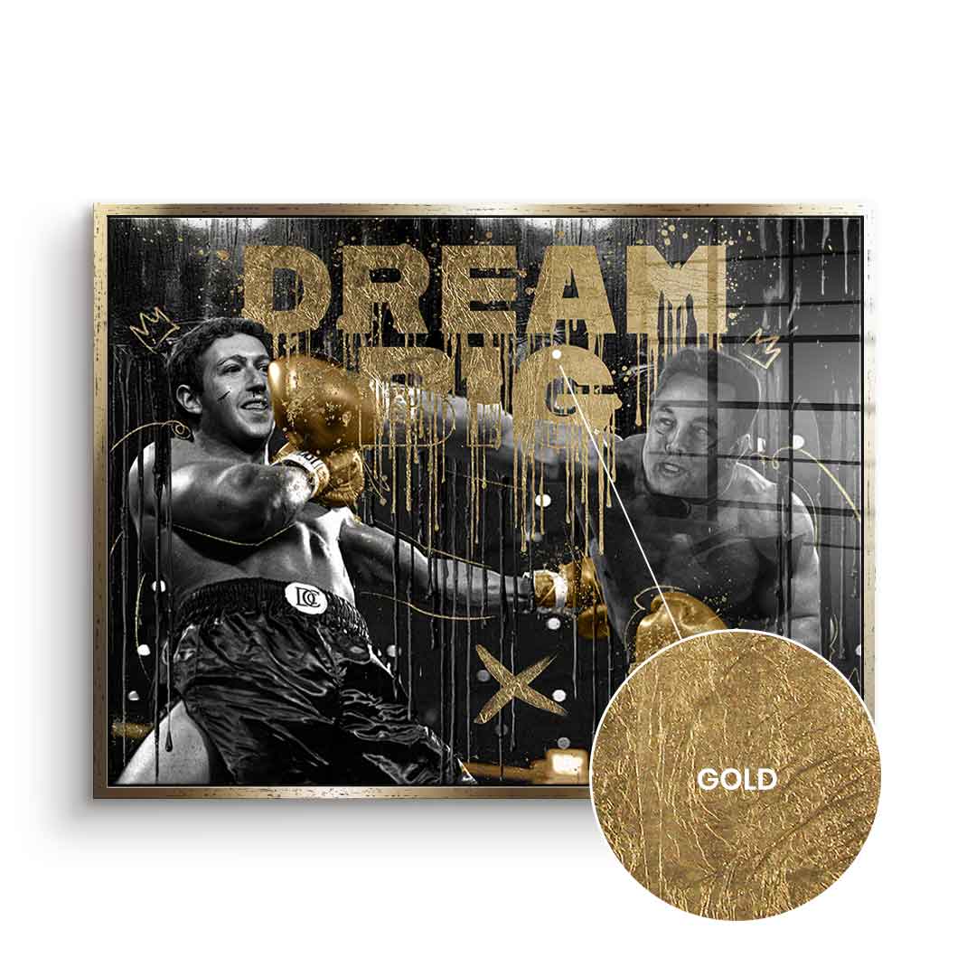 DOTCOMCANVAS 24K Feingold Bild Billionaire Fight - 24K Feingold