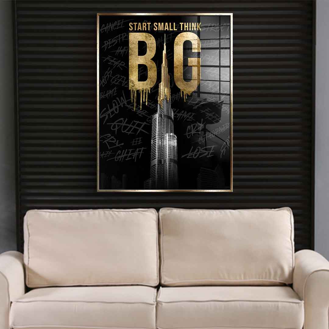 DOTCOMCANVAS 24K Feingold Bild Think BIG #Burj Khalifa - 24K Feingold