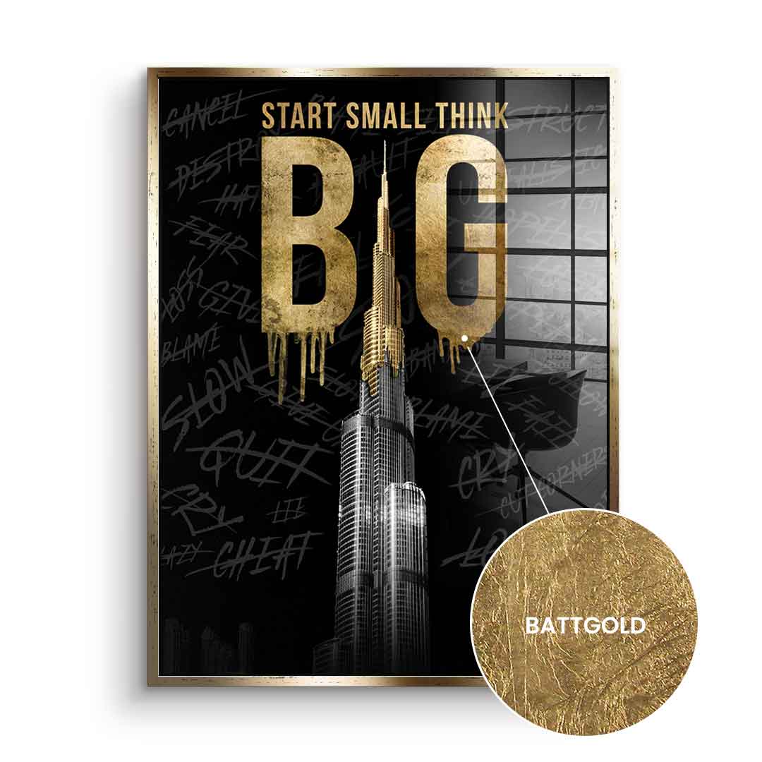 DOTCOMCANVAS 24K Feingold Bild Think BIG #Burj Khalifa - 24K Feingold