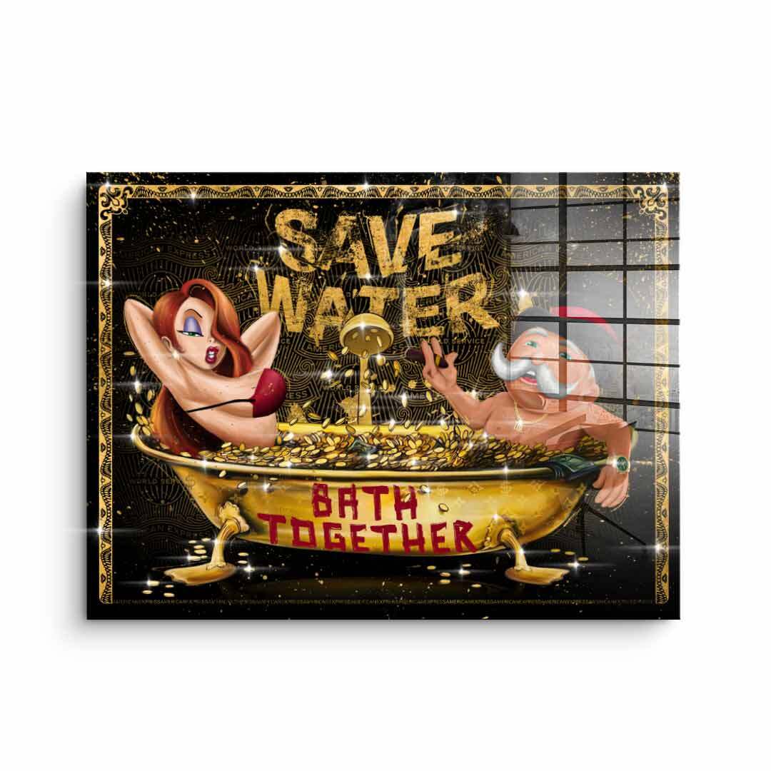 DOTCOMCANVAS 24K Feingold Bild Save Water DCC Edition - 24K Feingold