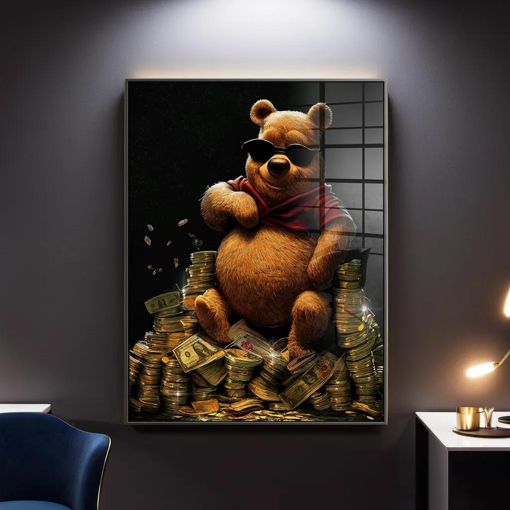 DOTCOMCANVAS 24K Feingold Bild Money Bear - 24K Feingold