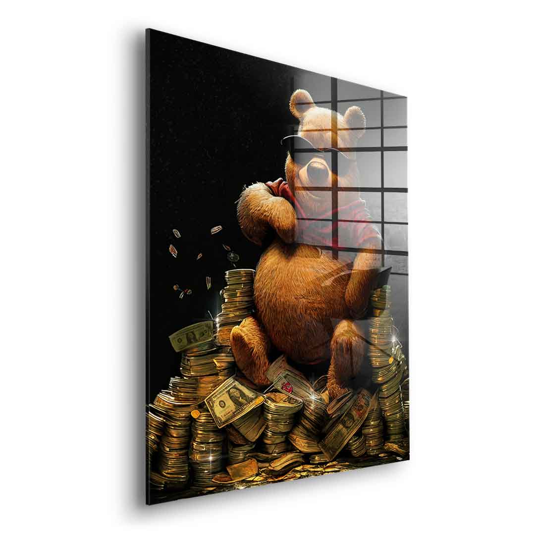 DOTCOMCANVAS 24K Feingold Bild Money Bear - 24K Feingold