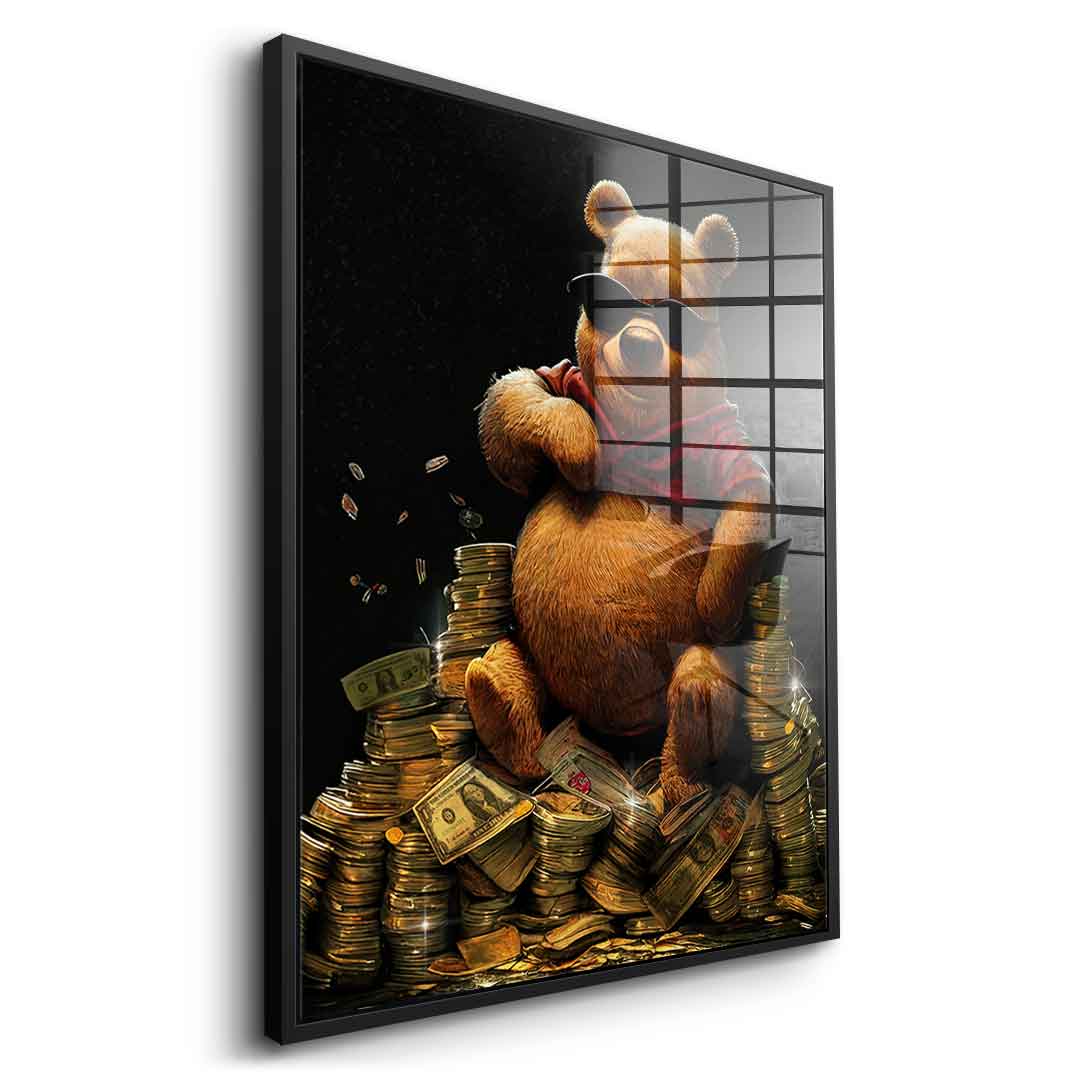 DOTCOMCANVAS 24K Feingold Bild Money Bear - 24K Feingold