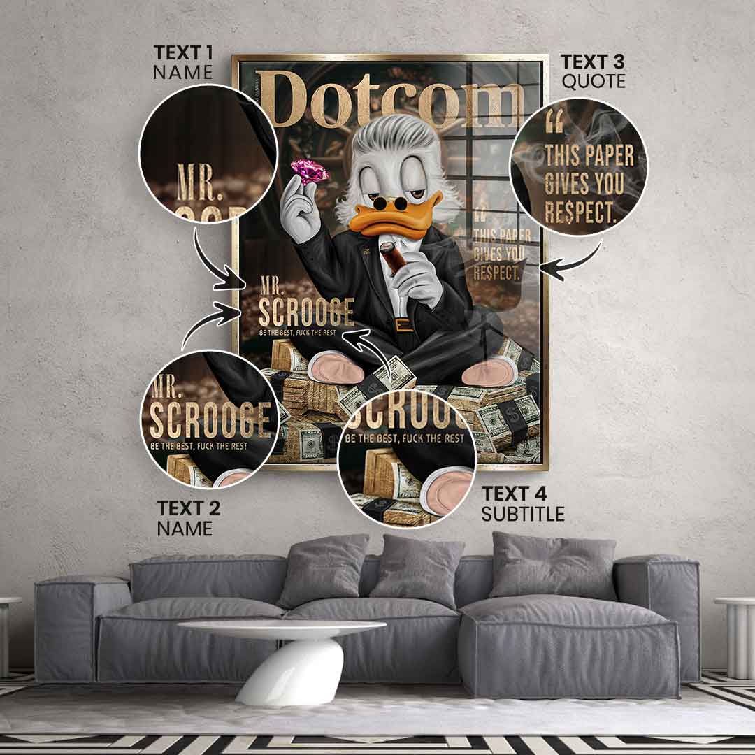 DOTCOMCANVAS 24K Feingold Bild Personalisierbar Mr. RE$PECT - 24K Feingold
