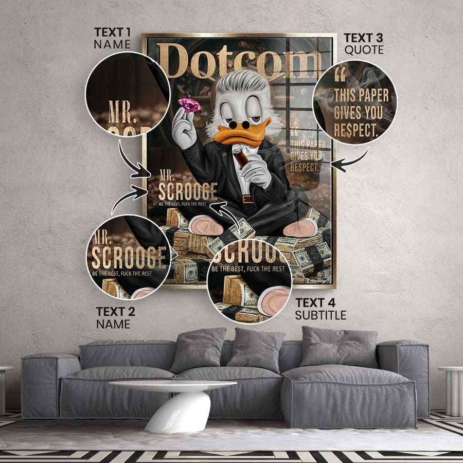 DOTCOMCANVAS 24K Feingold Bild Personalisierbar Mr. RE$PECT - 24K Feingold