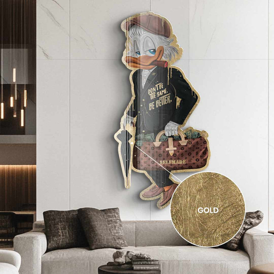 DOTCOMCANVAS 24K Feingold Bild Wandskulptur $elfmade - 24K Feingold