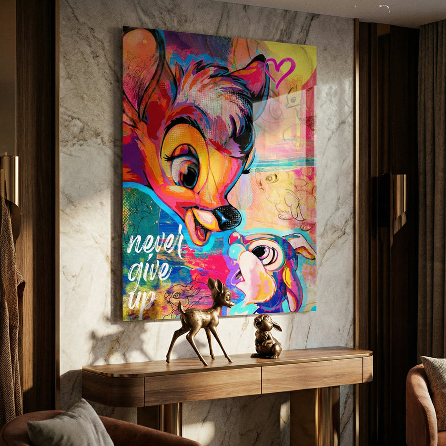 Never give up - Acrylic glass