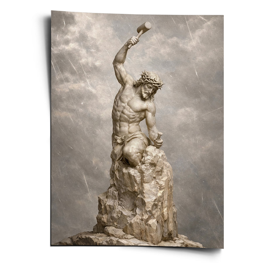 Jesus-Skulptur – Poster – front