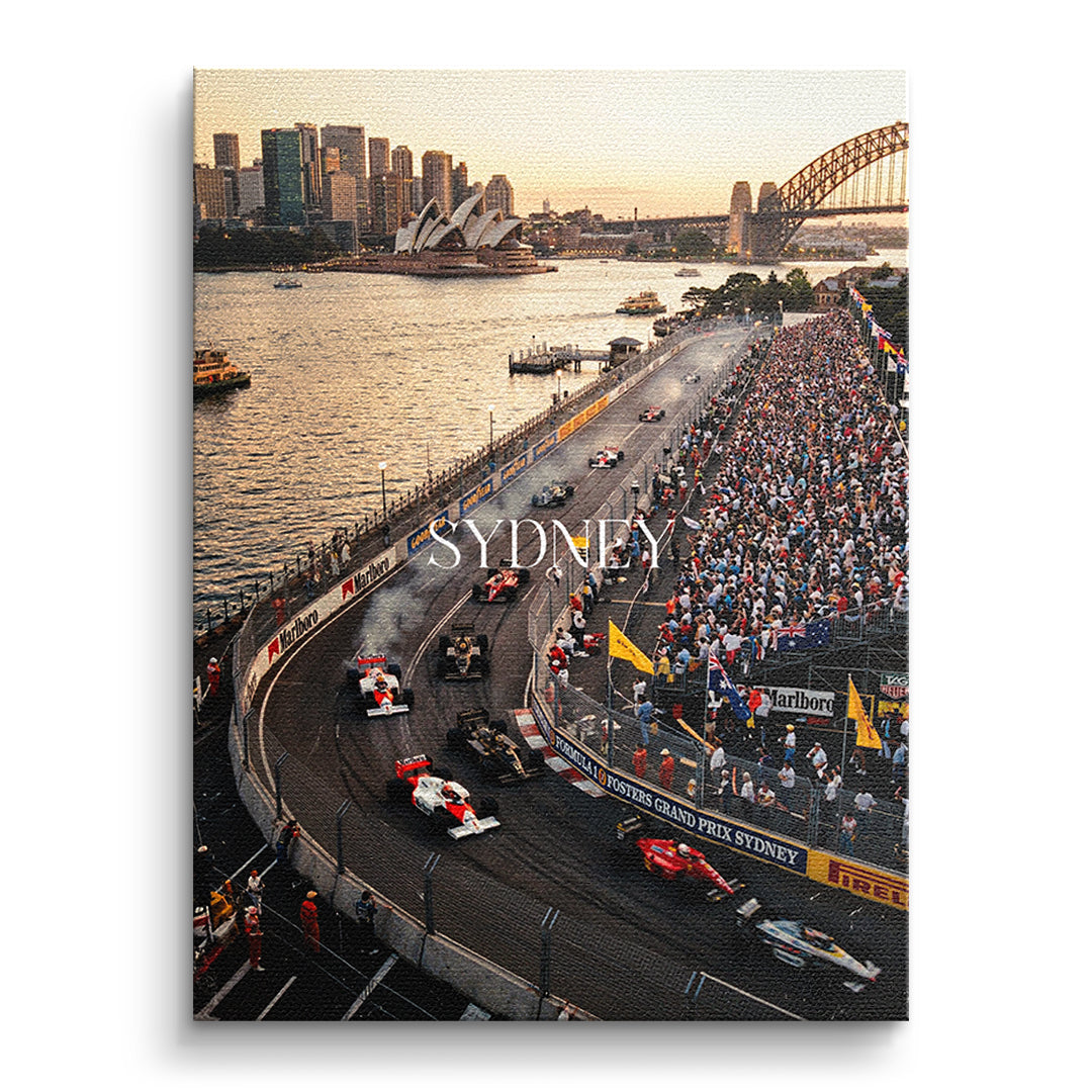 Sydney F1 Leinwandbild – Ohne Rahmen