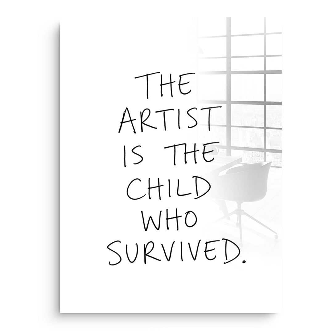 DOTCOMCANVAS Survived Acrylglasbild Vorderansicht ohne Rahmen
