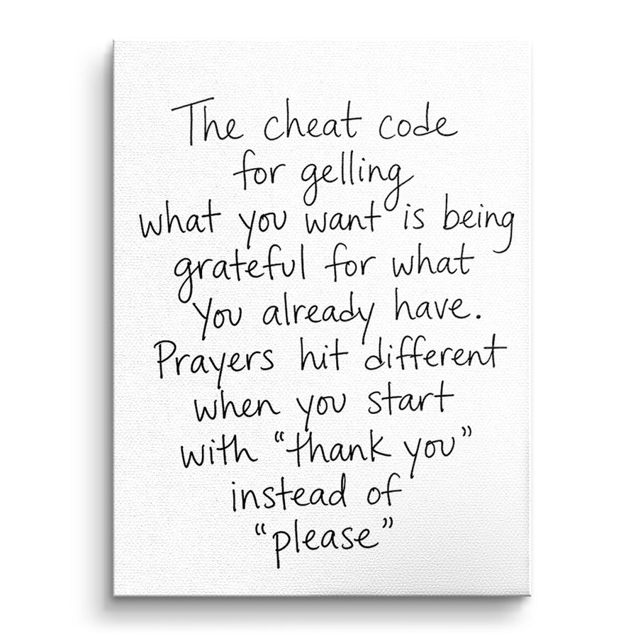 Cheat Code - Canvas Print – front