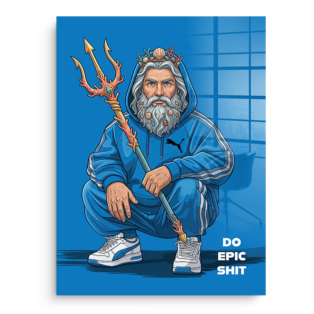 Poseidon Swag Acrylglasbild Frontansicht ohne Rahmen