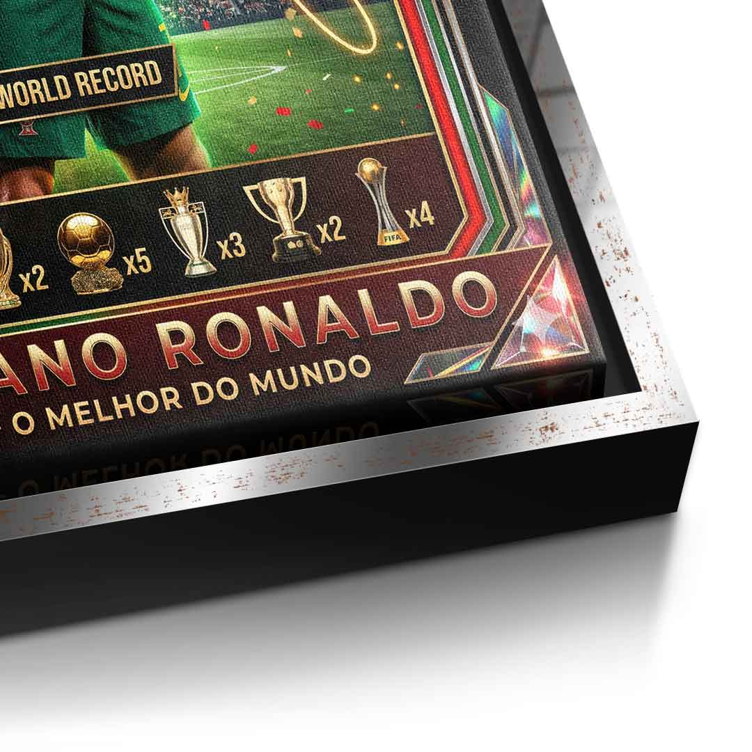 Ronaldo Trade Card Leinwandbild Detailansicht