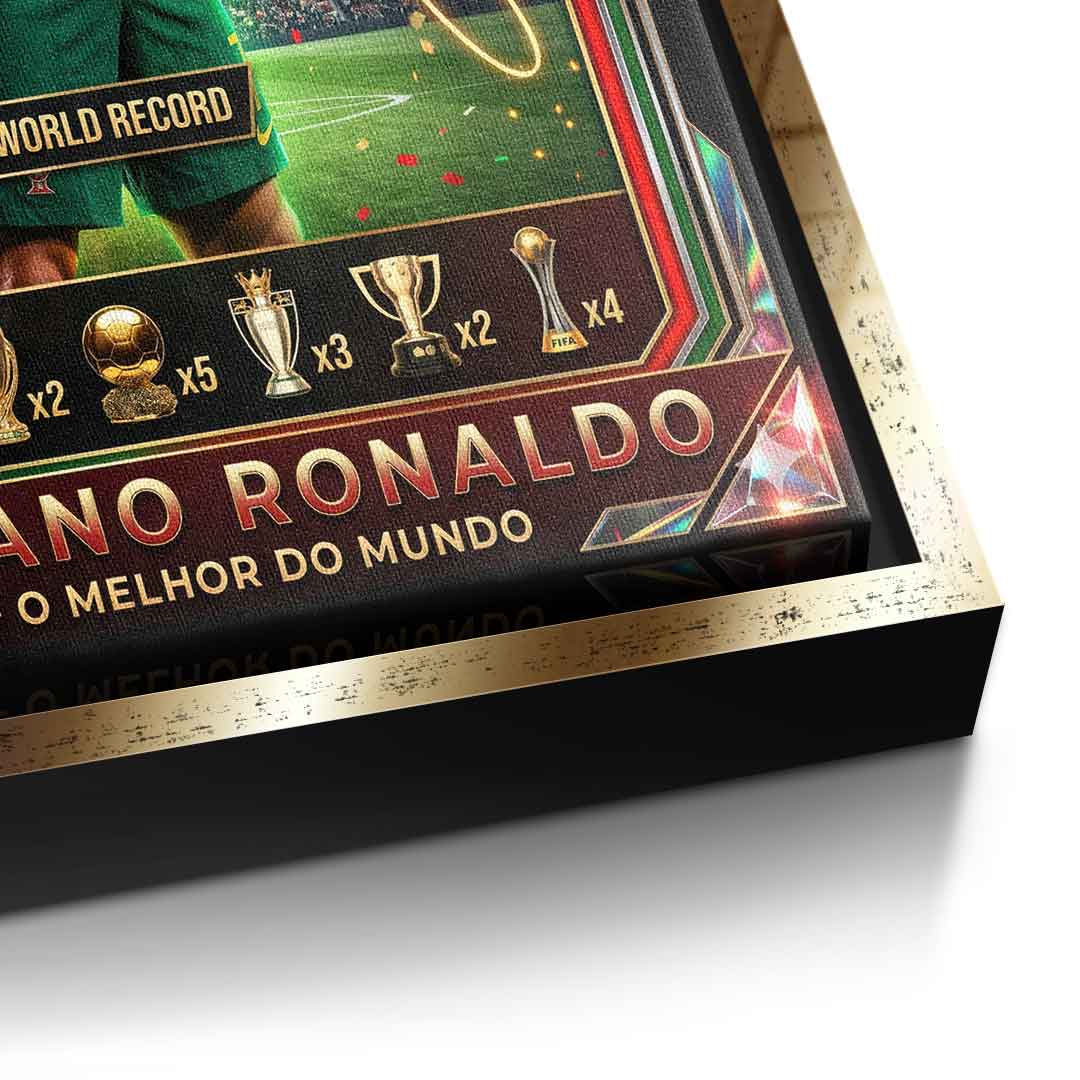 Ronaldo Trade Card Leinwandbild Detailansicht