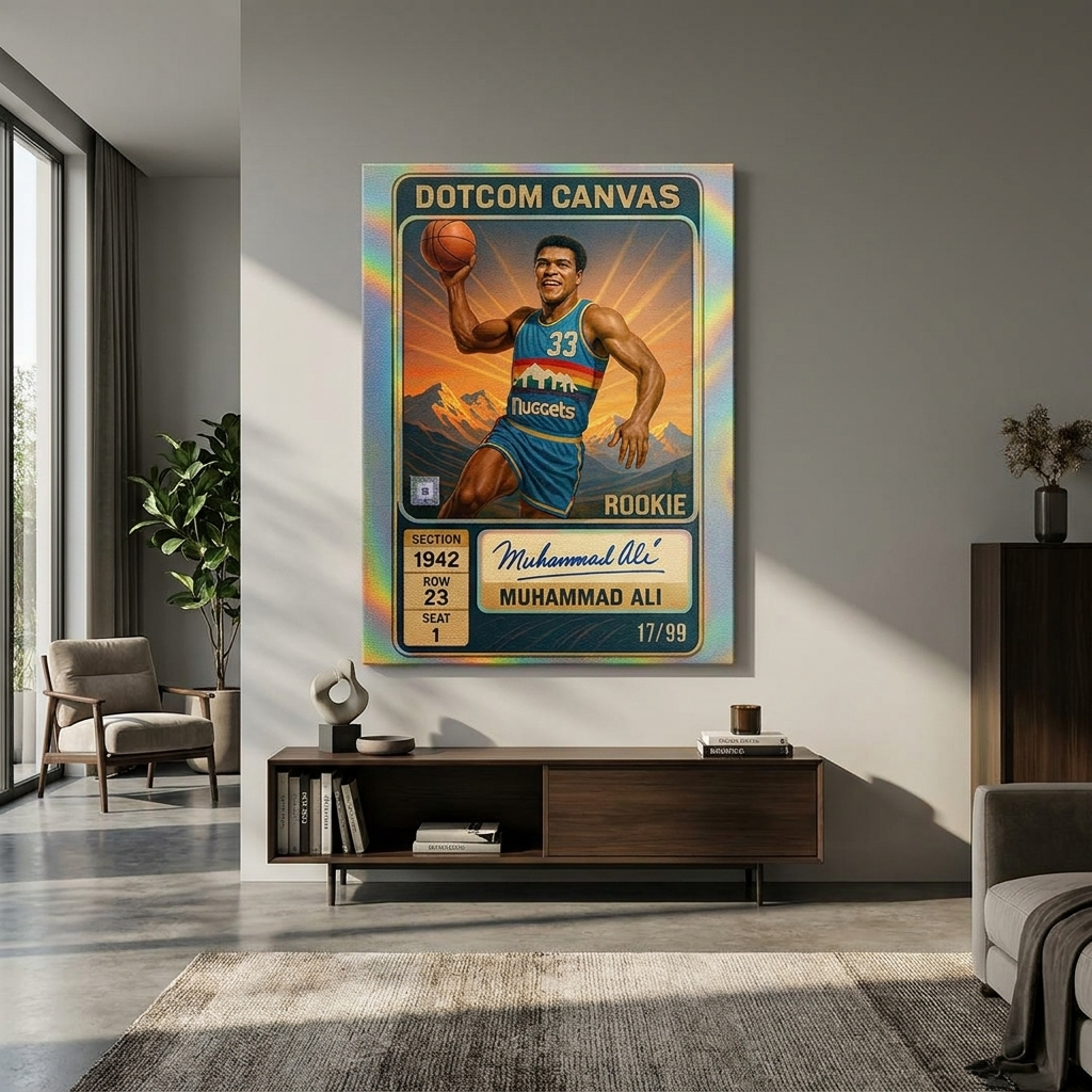 Muhammad Ali Basketball Card Raum Mockup