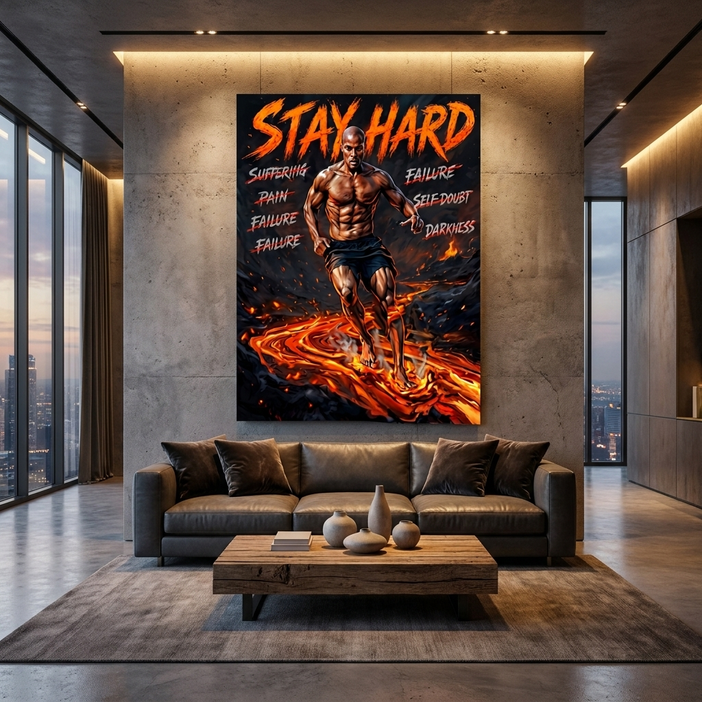 Stay Hard - Poster - Room Mockup