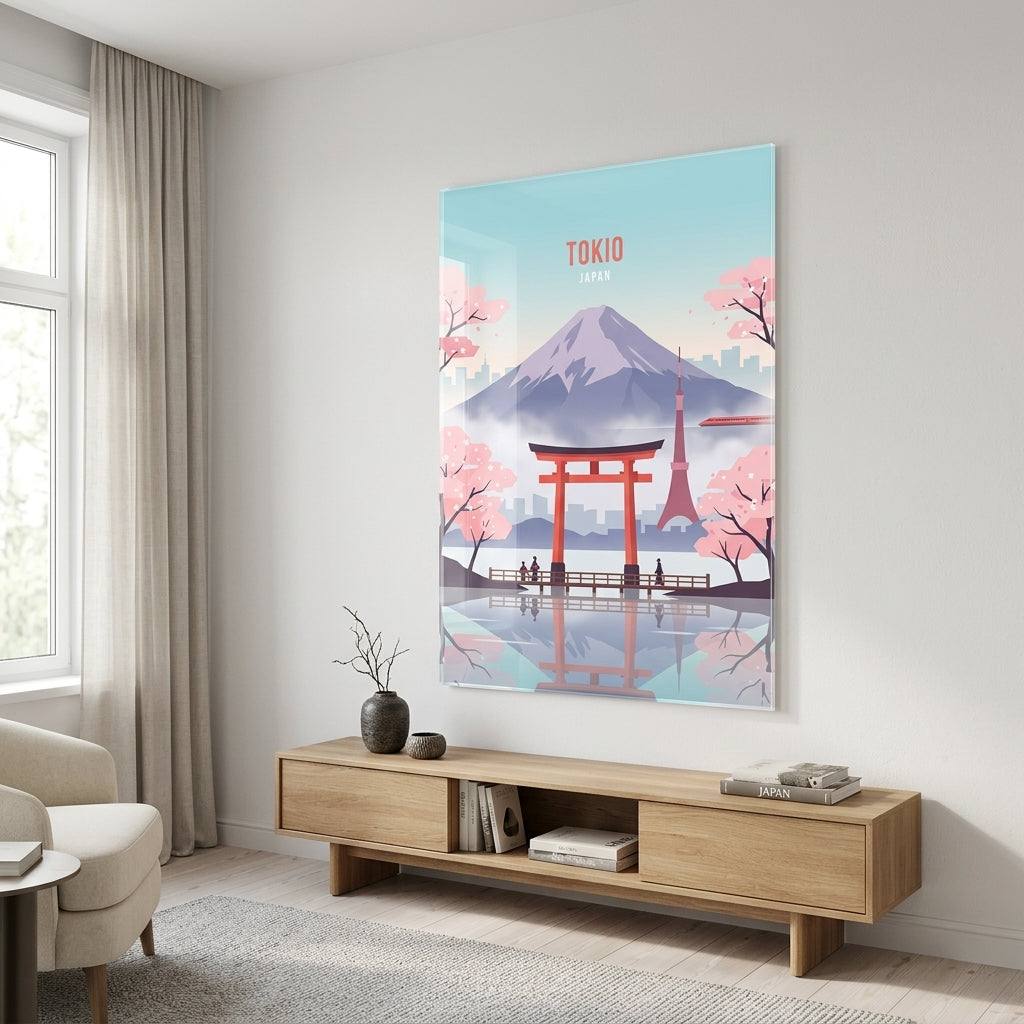 DOTCOMCANVAS® Tokyo Acrylglasbild im Wohnraum
