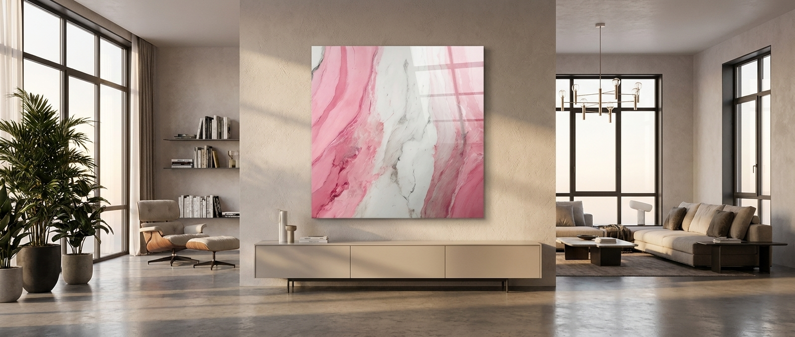 DOTCOMCANVAS Candyfloss Marble Acrylglas Banner