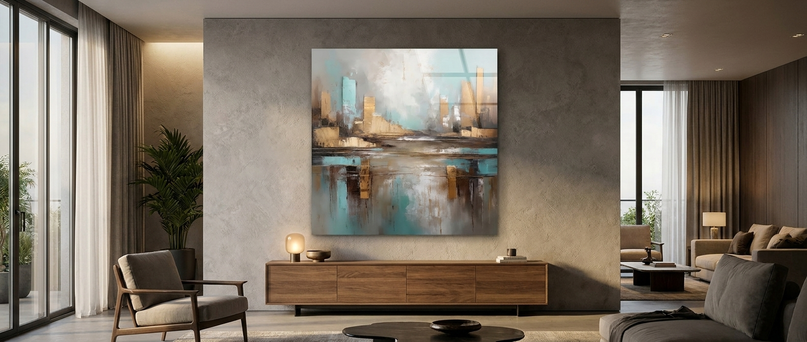 DOTCOMCANVAS Lost city of the Desert Acrylglas Banner