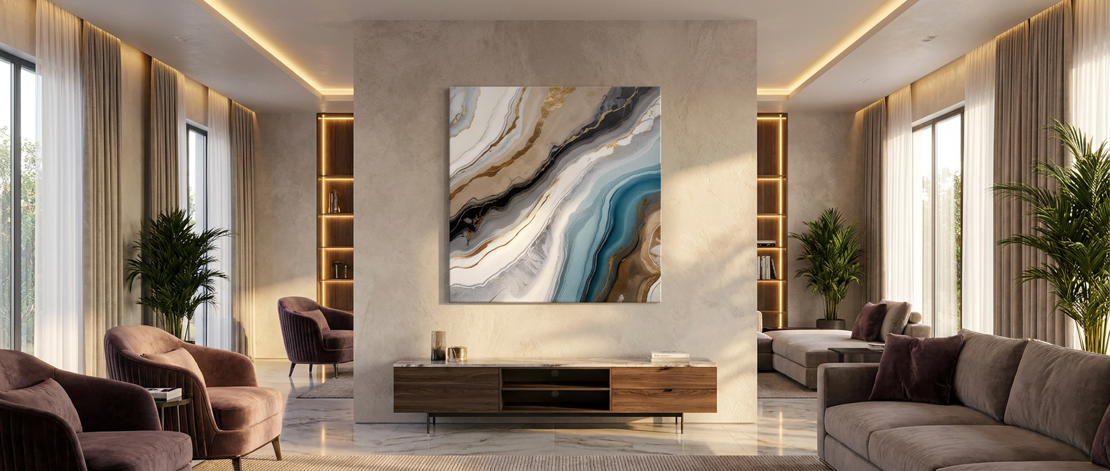 DOTCOMCANVAS Chalcedony Leinwandbild Banner