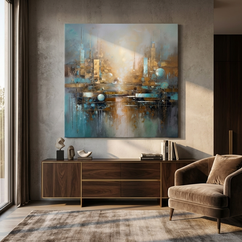 DOTCOMCANVAS The Metallic Oasis Leinwandbild Room