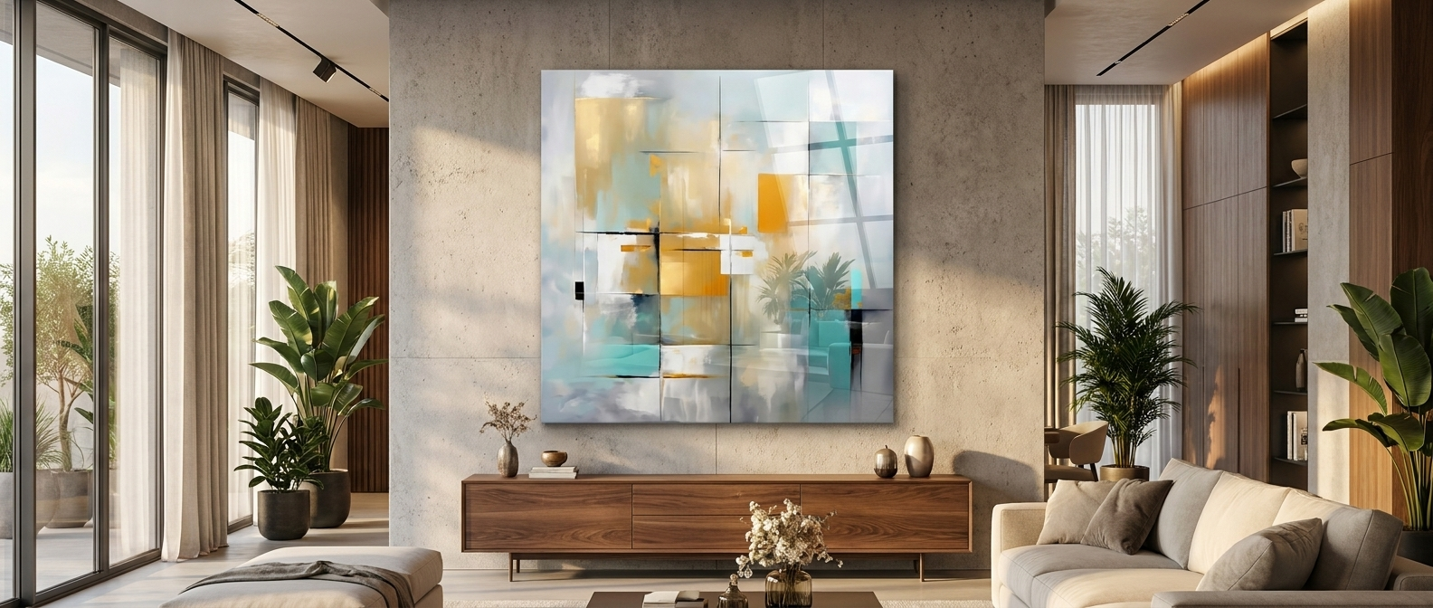 DOTCOMCANVAS Mosaic Arrangement Acrylglas Banner