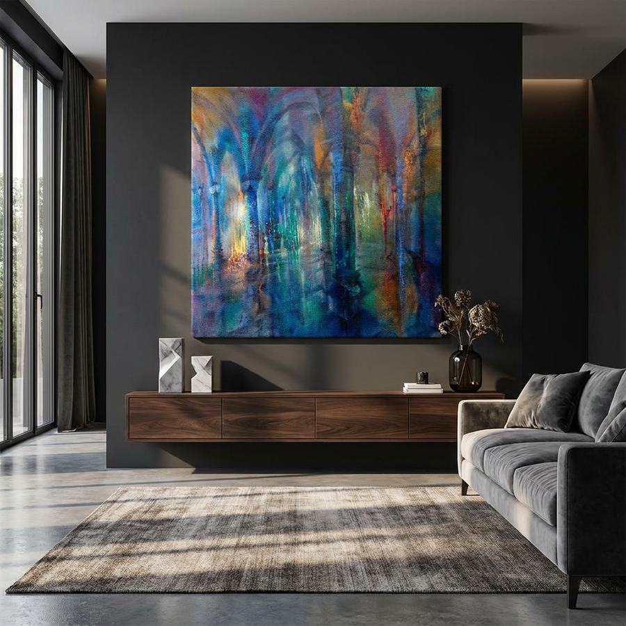 DOTCOMCANVAS Hypostyle hall Leinwandbild Room