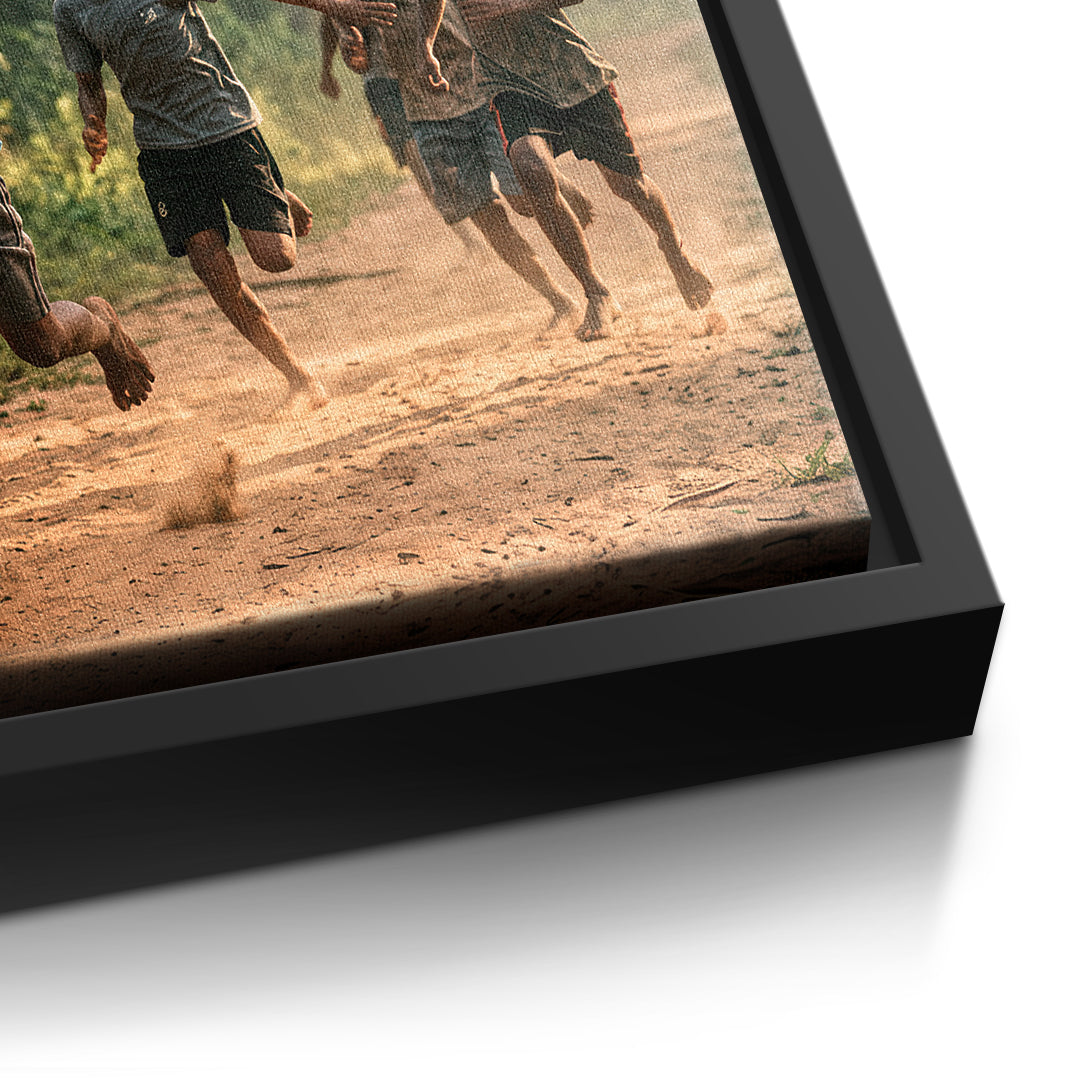 Dream Track&Field Leinwandbild Detail Schwarz