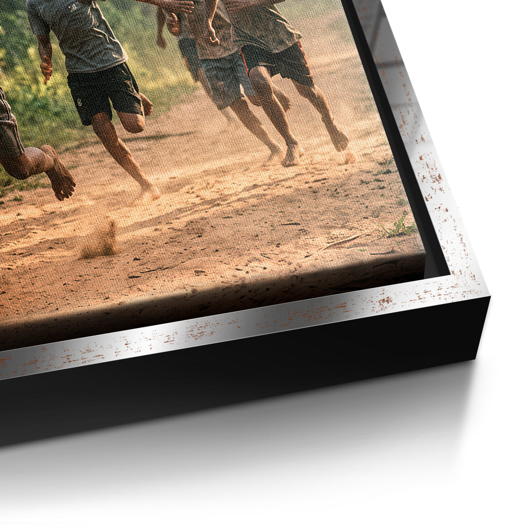 Dream Track&Field Leinwandbild Detail Silber