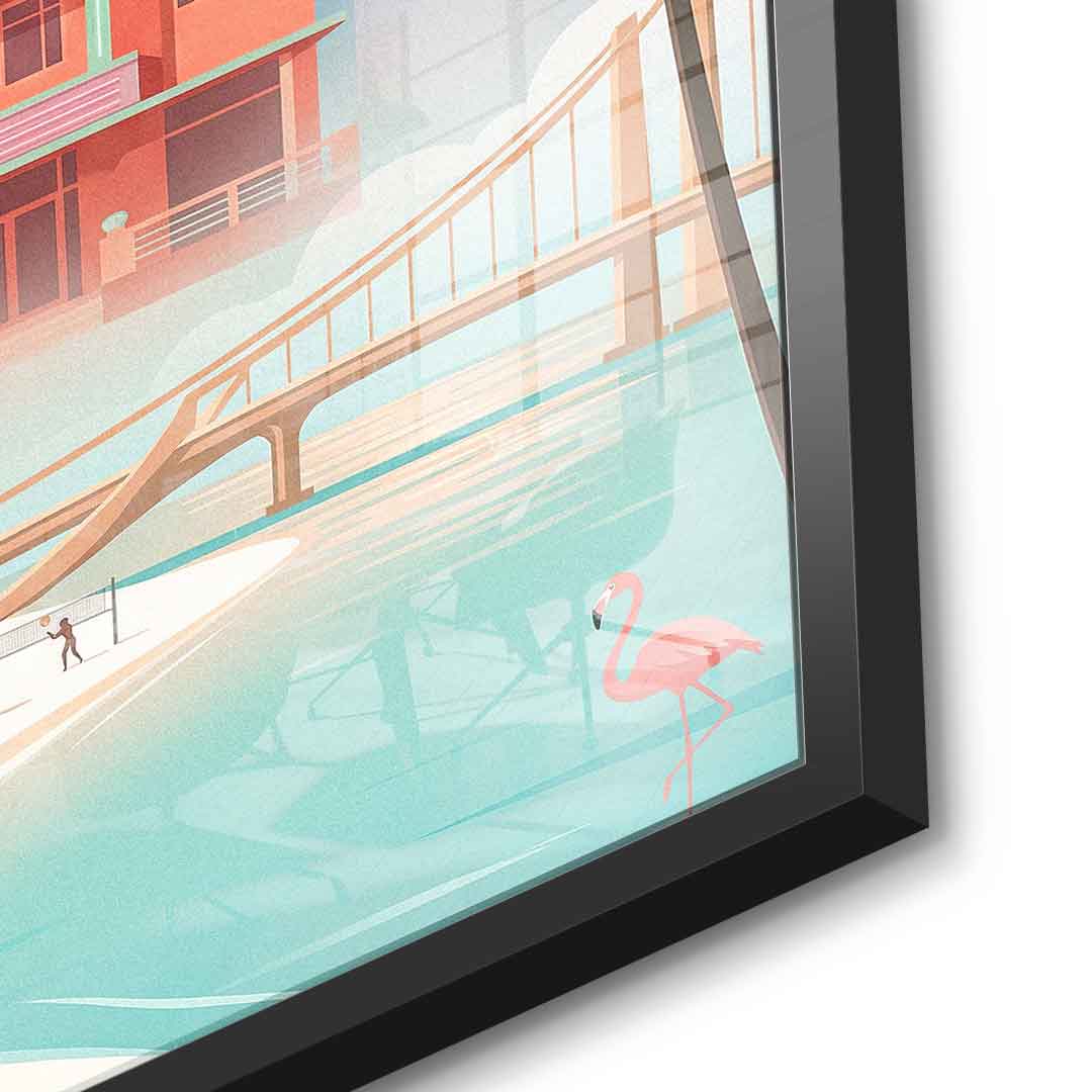 DOTCOMCANVAS Miami Acrylglasbild Vorderansicht ohne Rahmen