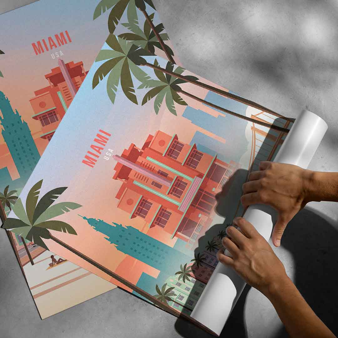Miami Poster Roll-up-Poster-Vertical