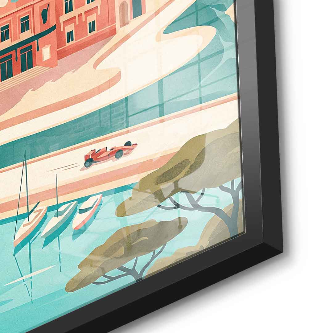 DOTCOMCANVAS Monte Carlo Acrylglasbild Detail schwarz