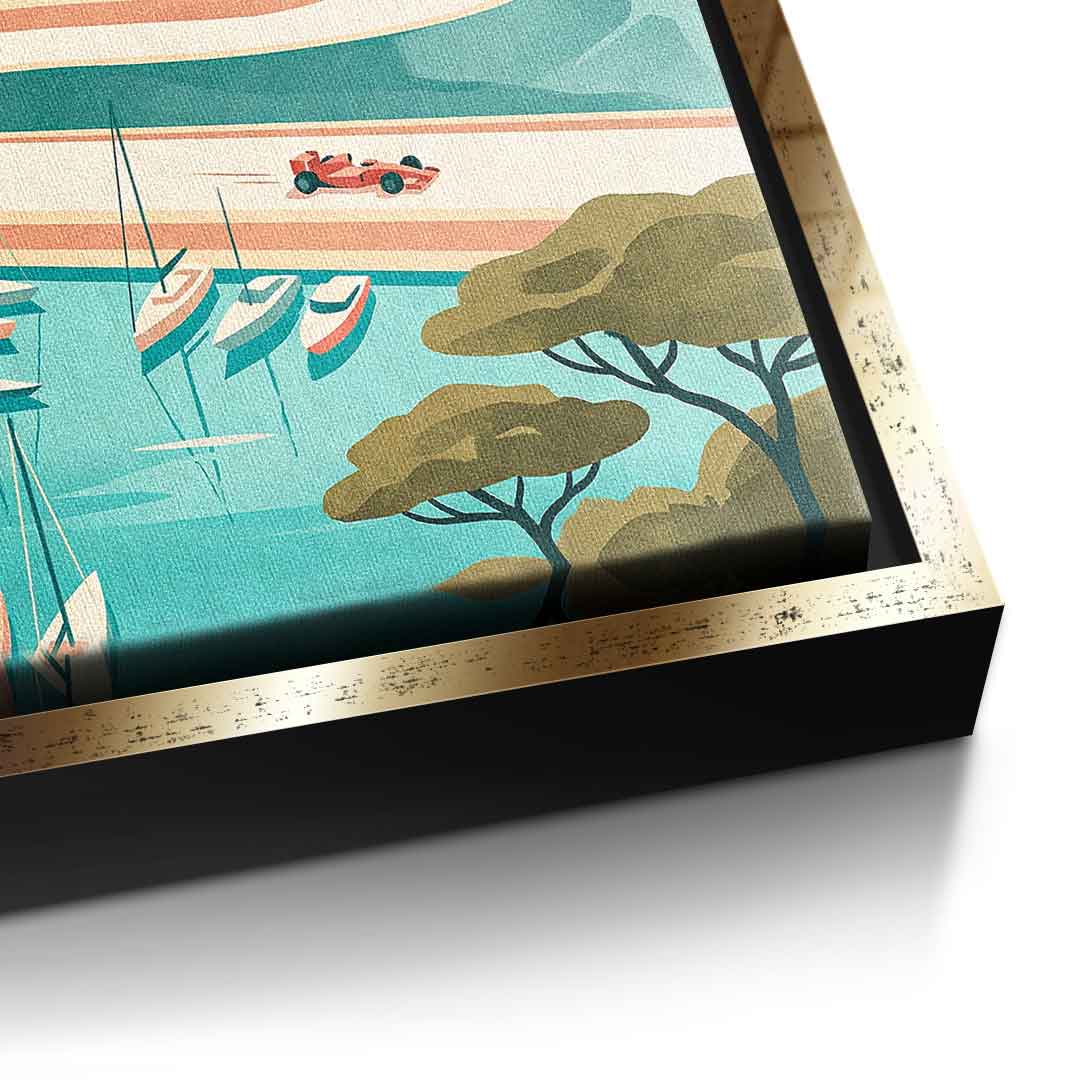 DOTCOMCANVAS Monte Carlo Leinwandbild Detail gold