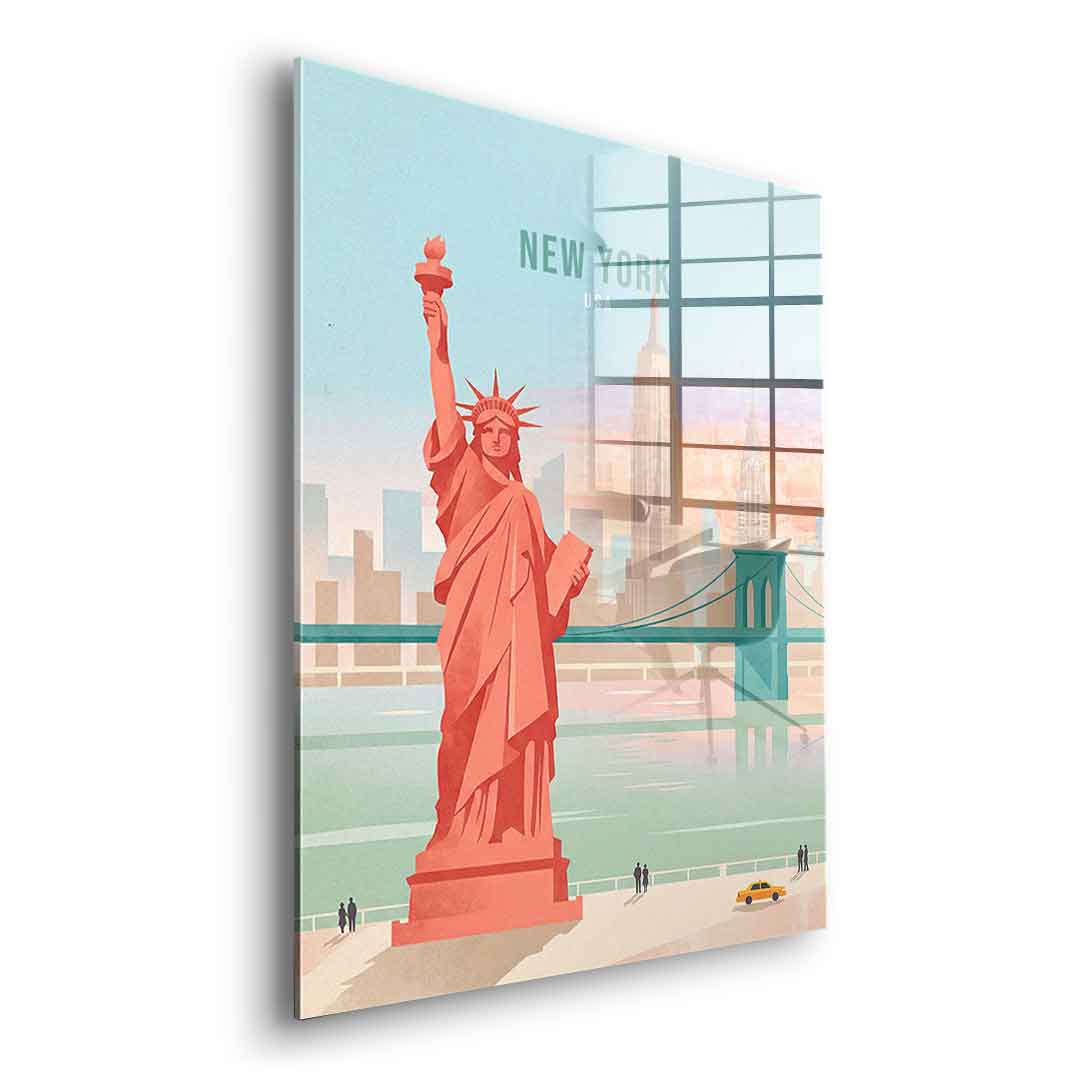 DOTCOMCANVAS New York Acrylglasbild Seitenansicht ohne Rahmen