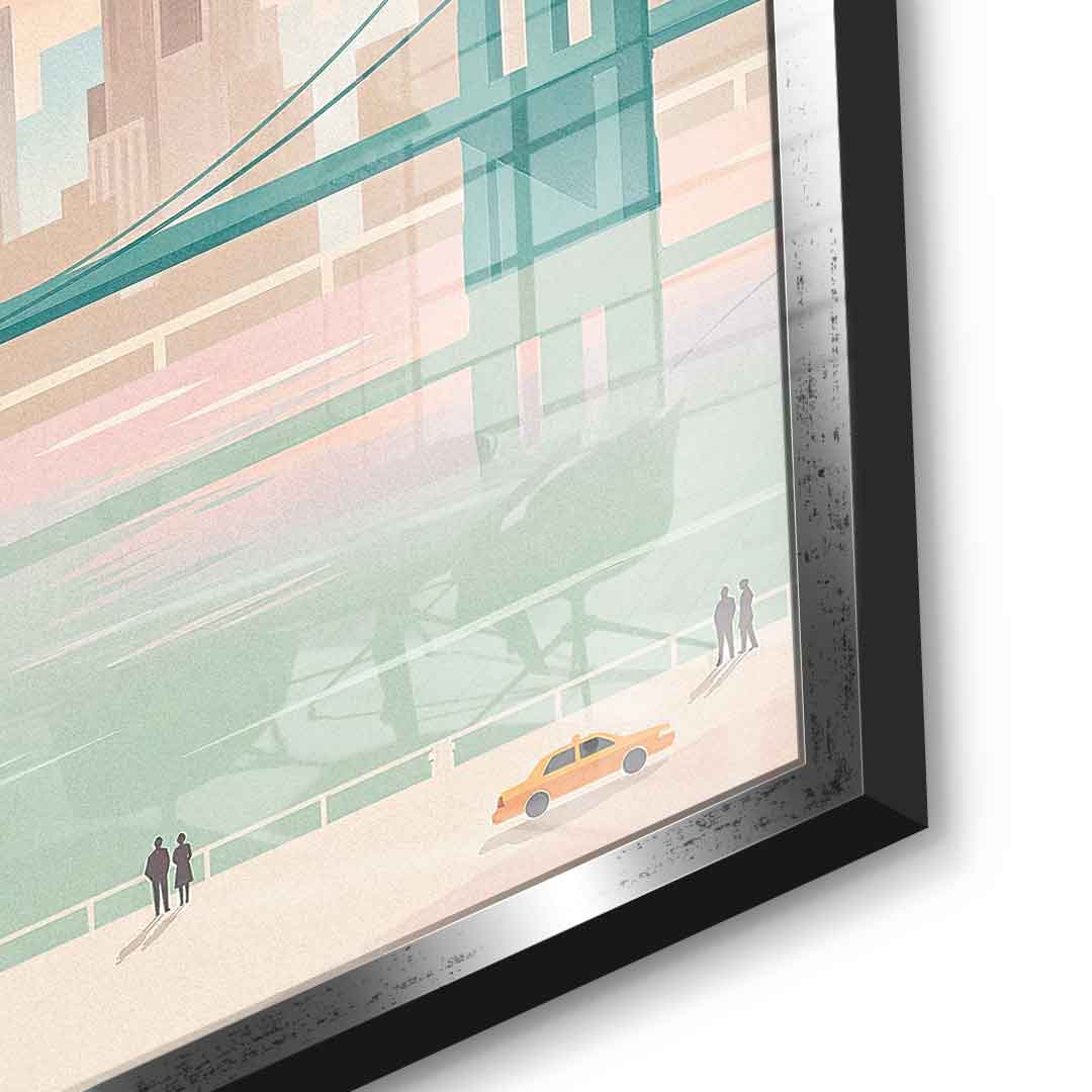 DOTCOMCANVAS New York Acrylglasbild Detail silber