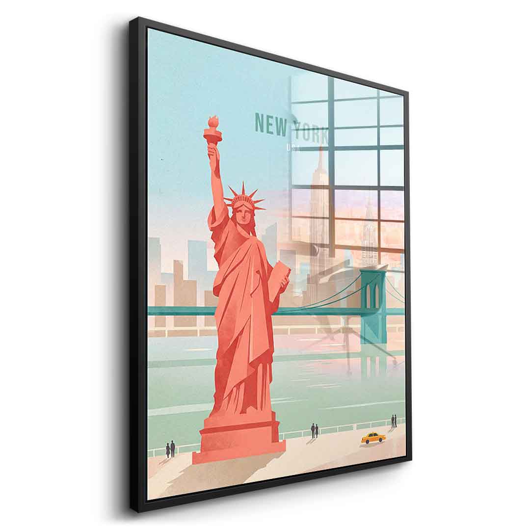 DOTCOMCANVAS New York Acrylglasbild Seitenansicht schwarz