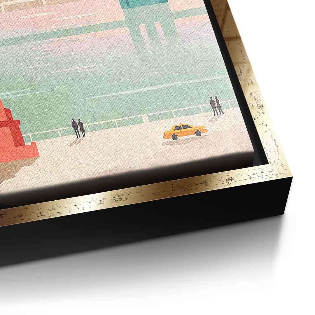 DOTCOMCANVAS New York Leinwandbild Detail gold