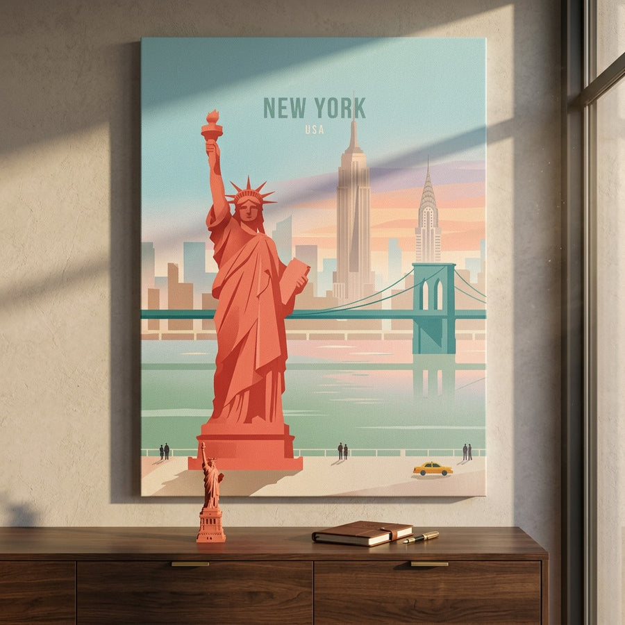 DOTCOMCANVAS New York Leinwandbild im Raum Beispiel