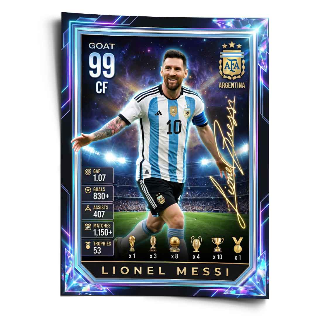 Messi Trade Card Poster
