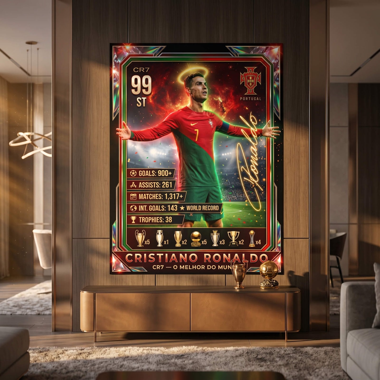 Ronaldo Trade Card Poster Raumansicht